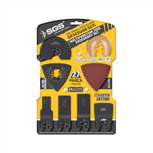 MULTI-TOOLS KESİCİ VE RASPALAMA AKSESUAR SETİ 27 PARÇA