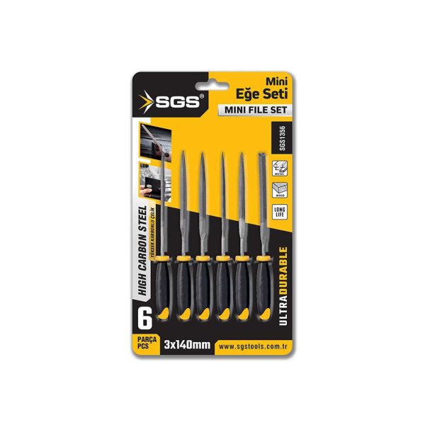 6 PARÇA MİNİ EĞE SETİ 3*140 MM