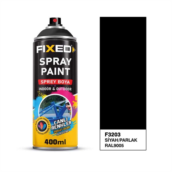 SPREY BOYA AKRİLİK – SİYAH/PARLAK (RAL9005) 320 GR 400 ML