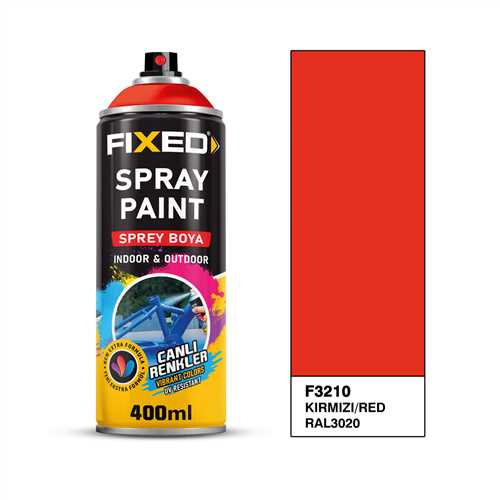 SPREY BOYA AKRİLİK – TRAFİK KIRMIZI (RAL3020) 320 GR 400 ML