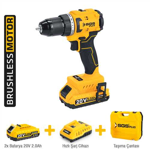 4614SGS5529_1-1.jpg AKÜLÜ VİDALAMA SETİ 60 Nm 20 VOLT 2*2.0 Ah
