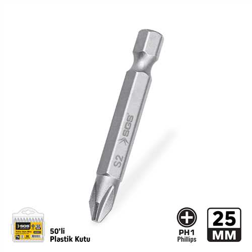 YILDIZ UÇLU BİTS S2 PH1*25mm Sand-Pro Series