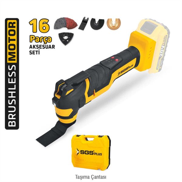 AKÜLÜ MULTI-TOOLS KESİCİ VE RASPALAMA MAKİNESİ 20V (SOLO MAKİNA)