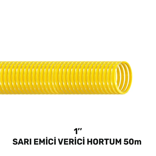 1” SARI EMİCİ VERİCİ HORTUM 50 MT (240gr/mt)