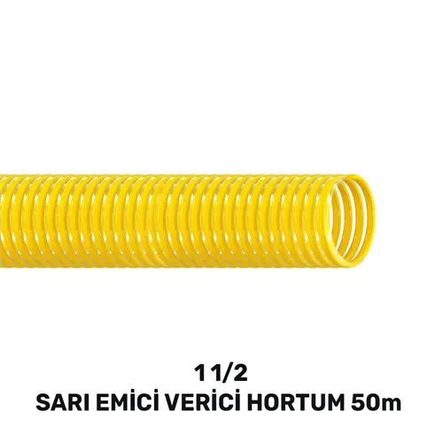1-1/2” SARI EMİCİ VERİCİ HORTUM 50 MT (440gr/mt)