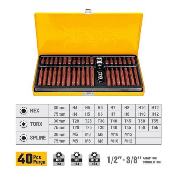 6098SGS3875_3.webp OTOMOTİV BİTS UÇ SETİ 40 PARÇA 30-75MM