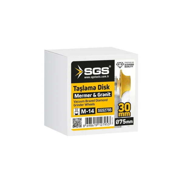 M14-75×30 MM VAKUM ELMAS TAŞLAMA DİSKİ BALIK SIRTI